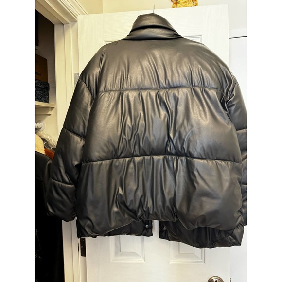 NVLT Faux Leather Coat Black Size XL - Picture 2 of 6